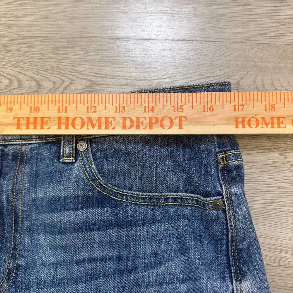 Flint and Tinder Jeans Mens 33x32 Slim Fit Blue Denim Light Wash Stretch